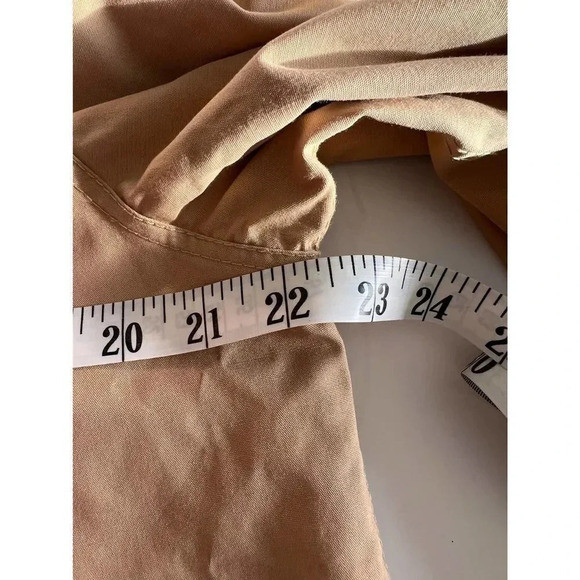 Vintage authentic Windbreaker 80’s 90’s tan long sleeve zipper jacket medium - Picture 7 of 10